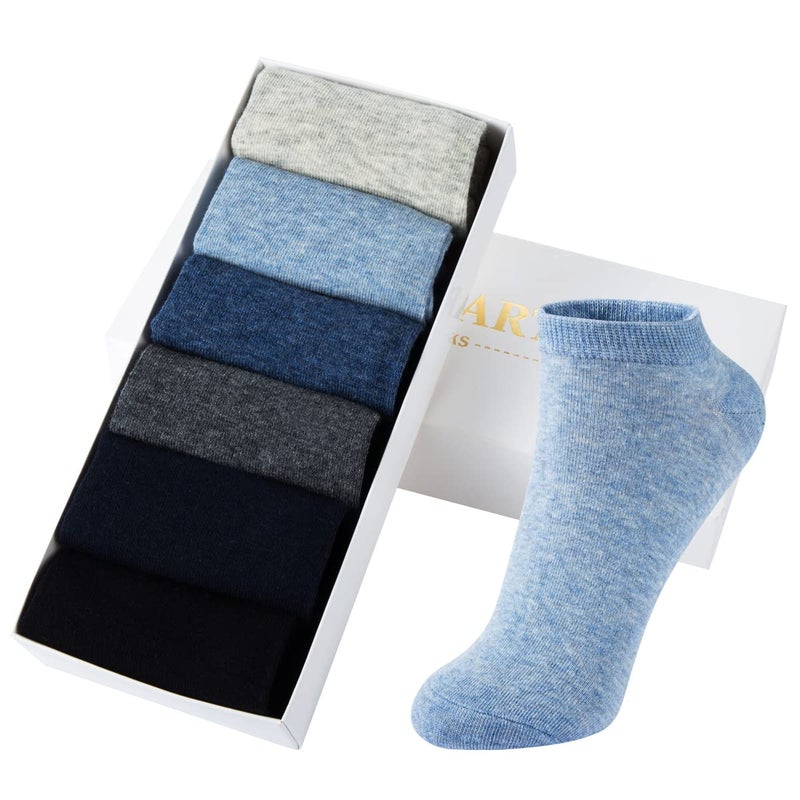 MAGIARTE Womens Ankle Socks Soft Pure Cotton Low Cut Athletic Casual Mutil Color No Show Socks for Women 6-Pack (color#01M) - Image 5